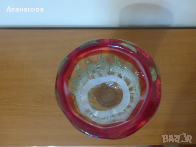 Стъклена ваза Мурано, снимка 4 - Вази - 42093573