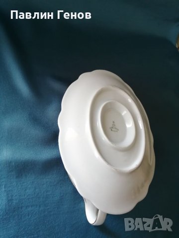 Порцеланова сосиера немски порцелан с печат, снимка 7 - Антикварни и старинни предмети - 38054768