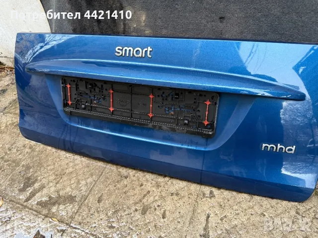 Заден капак Smart Fortwo w451 2007-2014, снимка 2 - Части - 49717661