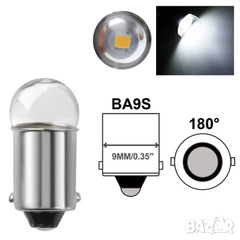 LED крушки BA9S 12V 2 броя, снимка 3 - Аксесоари и консумативи - 55864981