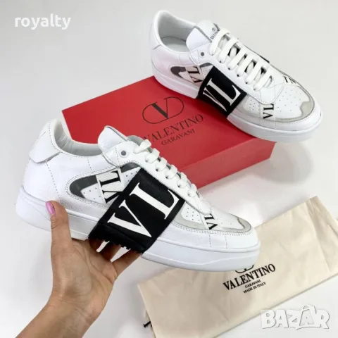 Valentino Garavani Нови Бели Мъжки Маратонки с Кутия 