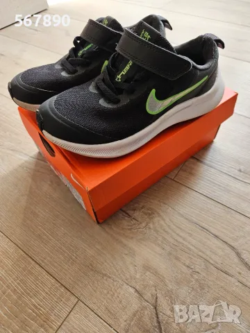 Маратонки  Nike черни със зелено 