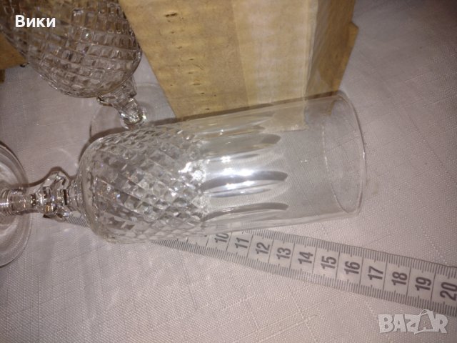 Кристални чаши за шампанско / вино, снимка 4 - Антикварни и старинни предмети - 39096296