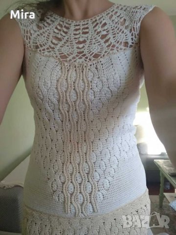 Рокля уникат-ръчна изработка, 100%естествен материал