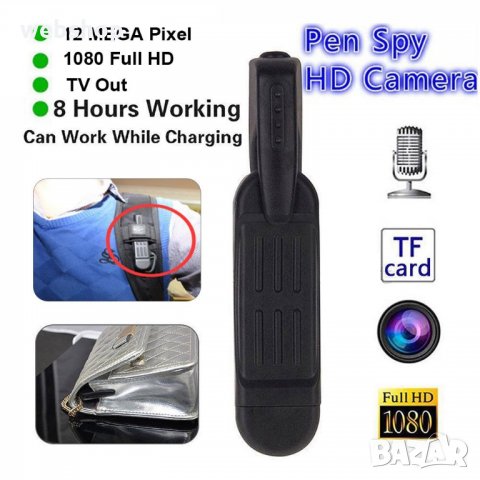 Мини Шпионска камера iUni SpyCam T189, Full HD, MicroSD слот памет, Гласов-Видео запис, Фотография, снимка 6 - IP камери - 34038525