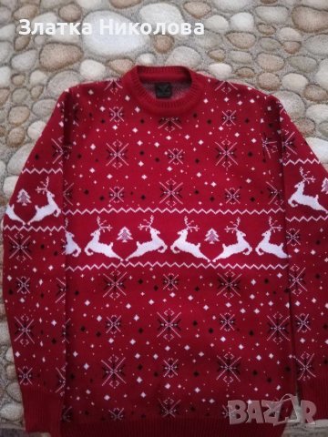 Коледен пуловер дамск, снимка 1