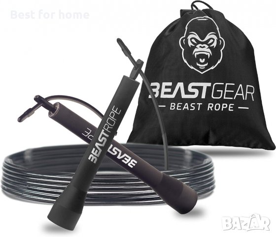 Въже за скачане Beast Gear, въжета за скачане Steel Speed Fitness,Скоростно въже за скачане , снимка 4 - Фитнес уреди - 39377176