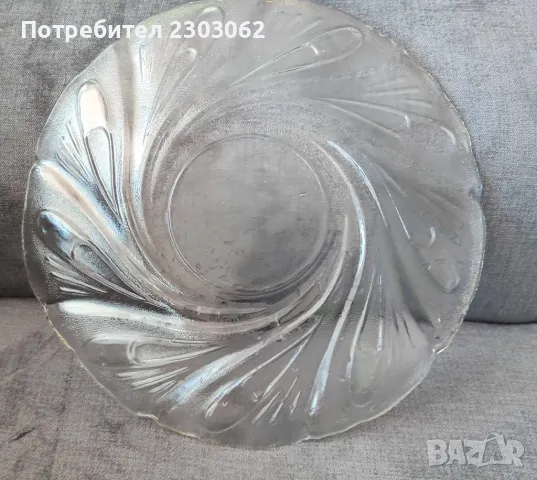 Голяма кристална чиния, снимка 3 - Чинии - 49942160