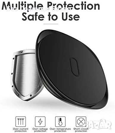 Нова зарядна подложка Kuulaa Qi зарядно 10W бързо за телефон Samsung Galaxy и iPhone, снимка 7 - Безжични зарядни - 53088451