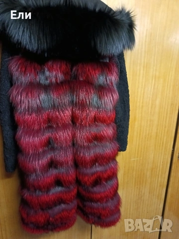 Палто лисица естествен косъм , снимка 3 - Палта, манта - 53227643