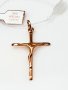 златен кръст с разпятие, стилизиран 0.98 грама, снимка 1 - Колиета, медальони, синджири - 26467618