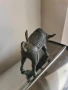 Стара бронзова скулптура статуетка бик, снимка 3