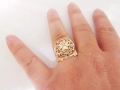 Златен пръстен детелина , снимка 8
