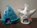 Нови морски порцеланови свешници Лодка и Звезда., снимка 9