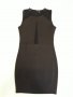 Мини черна рокля къса , елегантна, секси, без ръкав, с прозрачен елемент отпред и на раменете, ефект, снимка 2