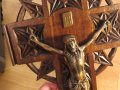 Огромен старинен кръст разпятие Христово, Исус Христос 41 х 26 см - Внос Израел, Йерусалим, снимка 5