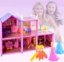 Сглобяема голяма къща за кукли с мебели и фигурки 062343, снимка 6