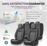 Луксозна тапицерия OTOM текстил с еко кожа COMFORT LINE Design – Сиво-Черна със сив шев, снимка 12
