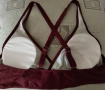 Продавам ново дамско горнище, бански XL, цвят бордо, кръстосани на гърба презрамки., снимка 4