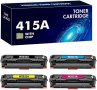 Нови 4 броя тонер касети мастило офис принтер 415A 415X M479FDW за HP 415A 415X Color LaserJet Pro, снимка 1 - Други - 42345524