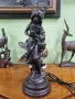 Чудесна голяма антикварна фигурална настолна лампа , снимка 3