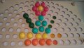 Rainbow wooden clip beads мултифункционална игра с мъфини, топчета и шаблони от дърво , снимка 11