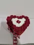 Кутия с форма на сърце и вечни рози, снимка 1