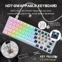 RK ROYAL KLUDGE RK61 Жична 60% механична геймърска клавиатура, програмируема QMK/VIA RGB подсветка, снимка 2