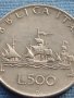 Сребърна монета 500 лири 1966г. Италианска република за КОЛЕКЦИОНЕРИ 39650, снимка 3