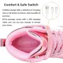 Светещи LED кецове APTESOL Розов Металик с USB зареждане, снимка 5