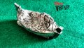 Миниатюрна сребърна рибарска лодка -Подарък за РИБАР, снимка 1