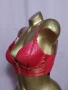 Hunkemoller 75 B Червен кожен сутиен , снимка 4