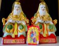 Китайска порцеланова фигура Лу-син,злато,фън шуй. , снимка 1 - Статуетки - 38492183