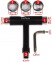 FunTomia Skateboard T Tool Tool Skate Tool Skateboard Longboard  T-Key Разделител с резба НОВО, снимка 4