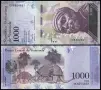 ⭐ Венецуела 2017 1000 боливара UNC нова ⭐, снимка 1