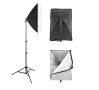 Софтбокс комплект за непрекъсната светлина 70x50cm за фото студио с 1 дифузионен филтър и регулируем, снимка 2