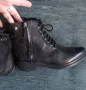 "NUDE" leather boots / Байкър форт дамски боти от естествена кожа , снимка 7