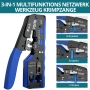 Комплект инструменти за кримпване на RJ45 Cat7/6/5 с 50 позлатени конектора и тестер – Комплект НОВО, снимка 5