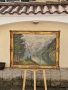 Прекрасна антикварна немска картина масло върху платно , снимка 1