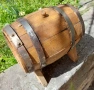 БУРЕТА със стойки: дървено буре с обръчи и стойка бъкел буренце бъчва бъчвичка, снимка 12