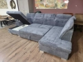 ПРОМОЦИЯ!!!Сив П-образен ъглов диван от плат рипсено кадифе Nixon, снимка 7