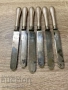 Комплект антикварни трапезни ножове (6 бр) с уникални клейма, снимка 1