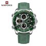 Мъжки часовник Naviforce Military Watch, Сребрист / Зелен, снимка 1 - Мъжки - 40246326