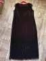 Нова дълга ежедневна черна рипс плисе еластична рокля рипс 44 нолер , снимка 9