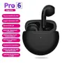 Безжични слушалки Pro 6, IPX4 водоустойчив, зареждаща се кутия / Цвят: Черен, снимка 1