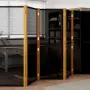 vidaXL Параван за стая, 6 панела, черен, 420x180 cм（SKU: 319182）, снимка 2