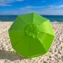 Плажен чадър чупещ, зелен, 200 см, снимка 7