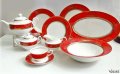Червени чинии от костен порцелан YoLiSa, снимка 6