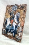 Реплика на икона Свети Мина на кон със светци 30/20 см - УНИКАТ, декупаж, 110 лв, снимка 3