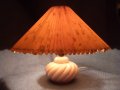 Лампа,Настолна, Абажур Платнен, Основа Керамика, снимка 1 - Настолни лампи - 42871846